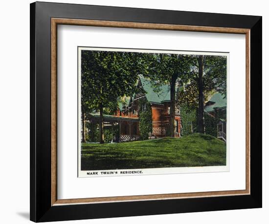 Hartford, Connecticut - Mark Twain's House-Lantern Press-Framed Art Print