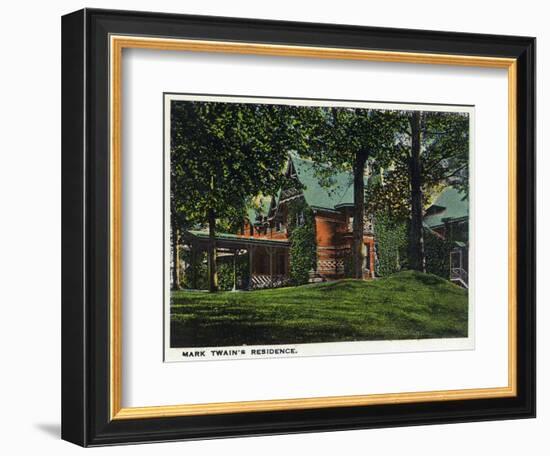 Hartford, Connecticut - Mark Twain's House-Lantern Press-Framed Art Print