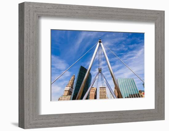 Hartford, Connecticut, USA Cityscape at Founders Bridge.-SeanPavonePhoto-Framed Photographic Print