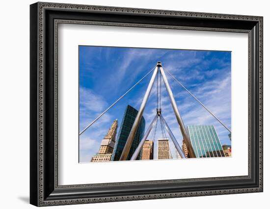 Hartford, Connecticut, USA Cityscape at Founders Bridge.-SeanPavonePhoto-Framed Photographic Print