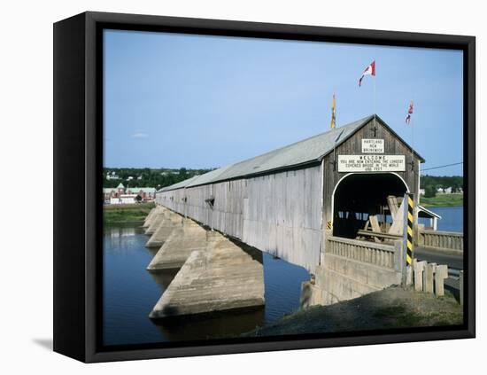 Hartland Bridge, New Brunswick, Canada-null-Framed Premier Image Canvas