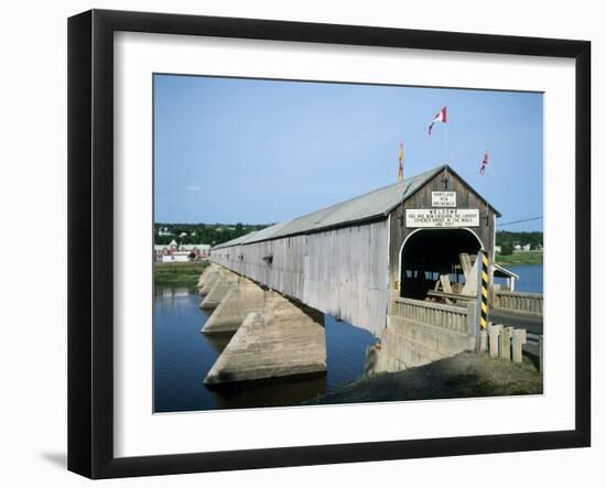 Hartland Bridge, New Brunswick, Canada-null-Framed Photographic Print