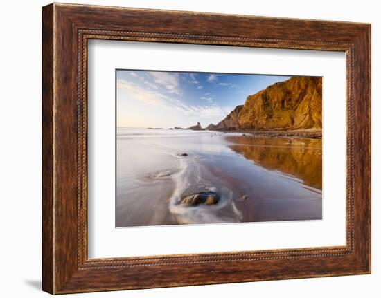 Hartland Quay in afternoon light. North Devon, UK-Ross Hoddinott-Framed Photographic Print