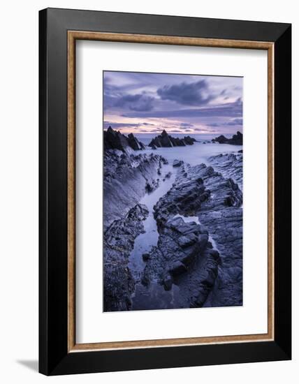 Hartland Quay, late evening light, Hartland, Devon, UK-Ross Hoddinott-Framed Photographic Print