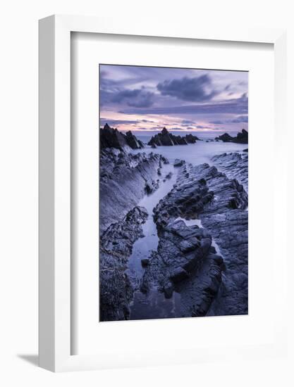 Hartland Quay, late evening light, Hartland, Devon, UK-Ross Hoddinott-Framed Photographic Print