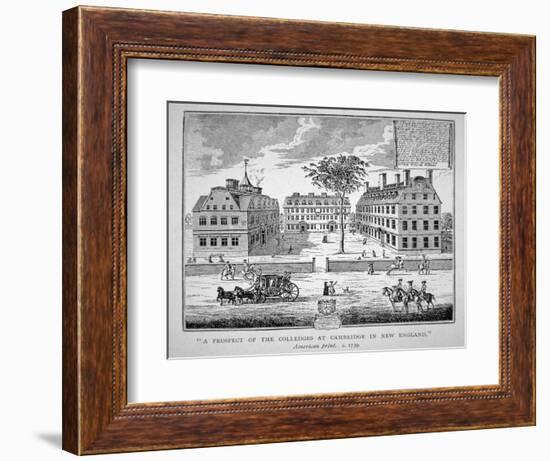 Harvard College, Cambridge, Massachusetts C.1739 (Litho)-American-Framed Giclee Print