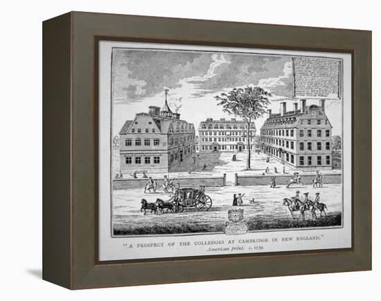 Harvard College, Cambridge, Massachusetts C.1739 (Litho)-American-Framed Premier Image Canvas