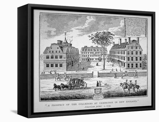 Harvard College, Cambridge, Massachusetts C.1739 (Litho)-American-Framed Premier Image Canvas