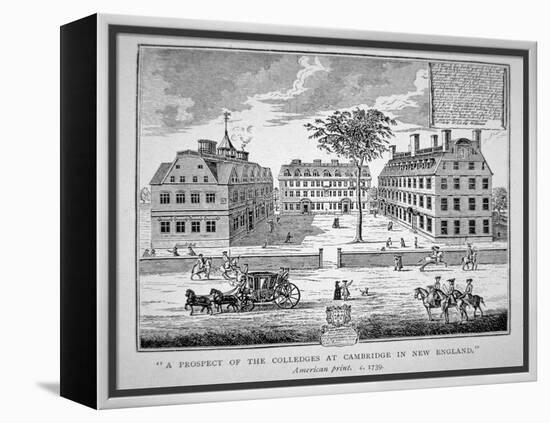 Harvard College, Cambridge, Massachusetts C.1739 (Litho)-American-Framed Premier Image Canvas