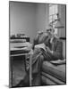 Harvard University Professor Christopher Dawson Sitting in His Study-Dmitri Kessel-Mounted Photographic Print