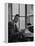 Harvard University Professor John Kenneth Galbraith Sitting in a Harvard Library-Dmitri Kessel-Framed Premier Image Canvas