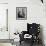 Harvard University Professor John Kenneth Galbraith Sitting in a Harvard Library-Dmitri Kessel-Framed Premium Photographic Print displayed on a wall