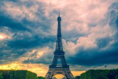 Eiffel Tower and Clouds-harvepino-Framed Photographic Print