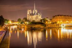 Notre Dame at Night-harvepino-Mounted Photographic Print