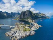 Scenic Aerial View of Fishing Village Hamnoya on Lofoten Islands in Norway-harvepino-Photographic Print