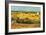 Harvest at La Crau with Montmajour in the Background-Vincent van Gogh-Framed Art Print