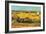 Harvest at La Crau with Montmajour in the Background-Vincent van Gogh-Framed Art Print