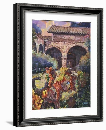 Harvest at the Mission-Clif Hadfield-Framed Art Print