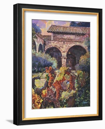 Harvest at the Mission-Clif Hadfield-Framed Art Print