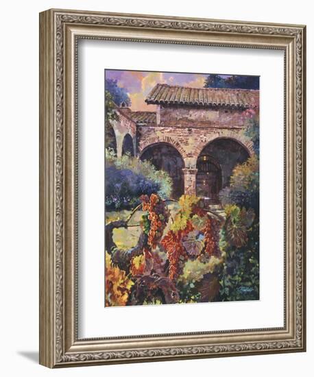 Harvest at the Mission-Clif Hadfield-Framed Art Print