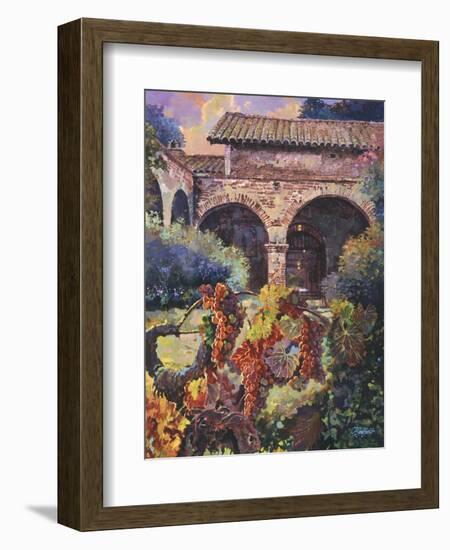 Harvest at the Mission-Clif Hadfield-Framed Art Print