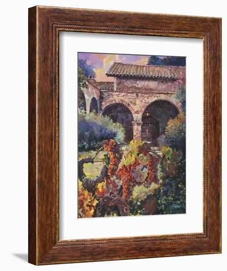 Harvest at the Mission-Clif Hadfield-Framed Art Print