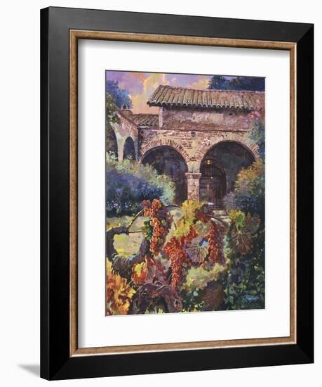 Harvest at the Mission-Clif Hadfield-Framed Art Print