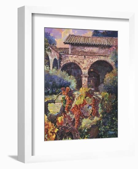 Harvest at the Mission-Clif Hadfield-Framed Art Print