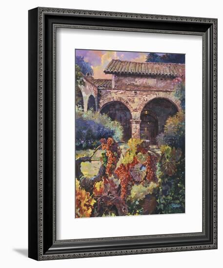 Harvest at the Mission-Clif Hadfield-Framed Art Print