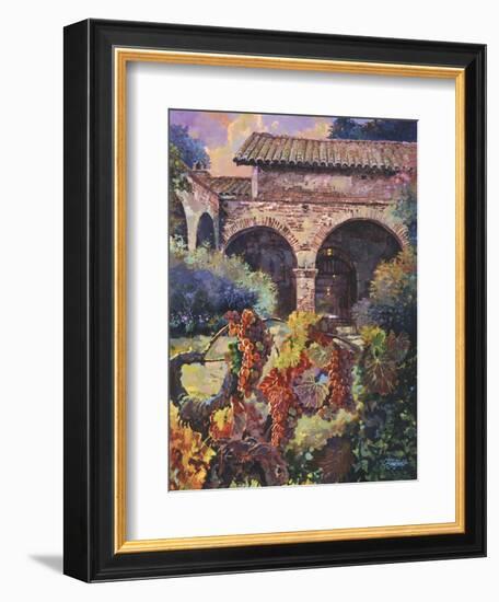 Harvest at the Mission-Clif Hadfield-Framed Art Print