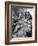 Harvest Farm Hands Eating Lunch Served by Their Wives in Kitchen of Farmhouse-Alfred Eisenstaedt-Framed Photographic Print