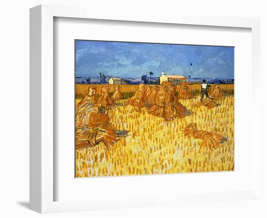 Harvest in Provence, June 1888-Vincent van Gogh-Framed Giclee Print