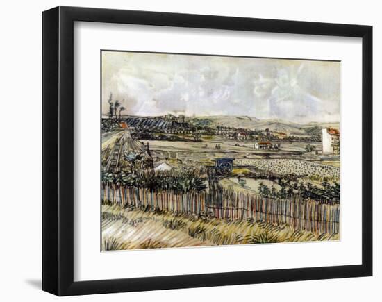 Harvest in the Crau-Vincent van Gogh-Framed Giclee Print