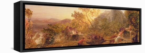 Harvest in the Vineyard, 1859-Samuel Palmer-Framed Premier Image Canvas