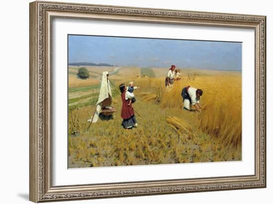 Harvest in Ukraine, 1886-Nikolai Kornilovich Pimonenko-Framed Giclee Print