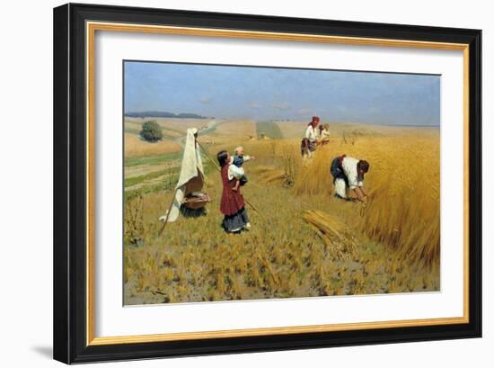 Harvest in Ukraine, 1886-Nikolai Kornilovich Pimonenko-Framed Giclee Print