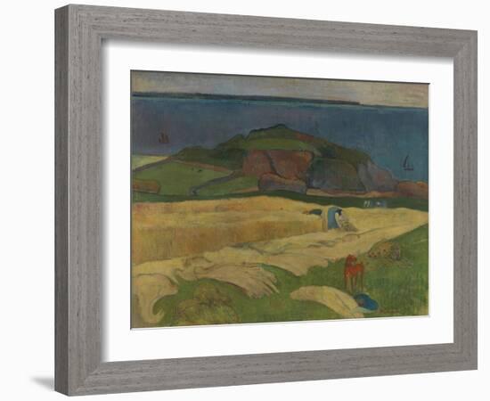 Harvest: Le Pouldu-Paul Gauguin-Framed Giclee Print