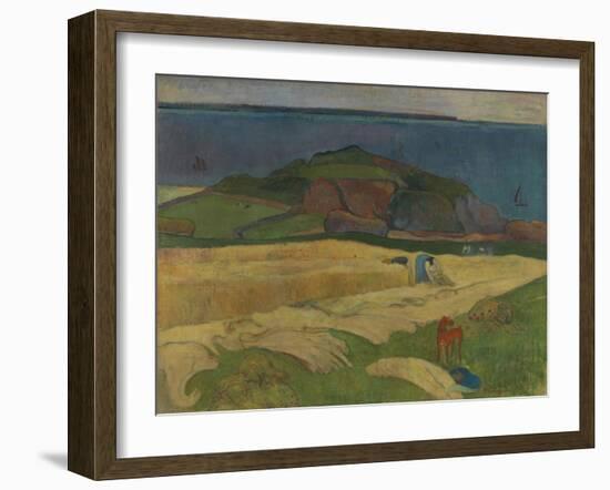 Harvest: Le Pouldu-Paul Gauguin-Framed Giclee Print