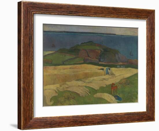 Harvest: Le Pouldu-Paul Gauguin-Framed Giclee Print