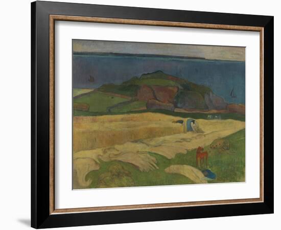 Harvest: Le Pouldu-Paul Gauguin-Framed Giclee Print