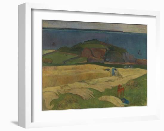 Harvest: Le Pouldu-Paul Gauguin-Framed Giclee Print