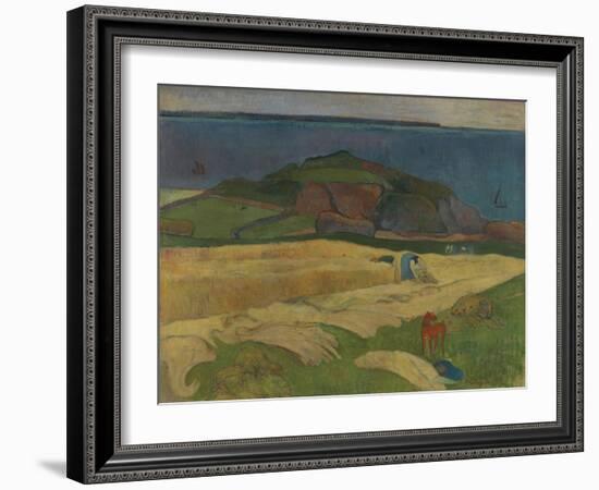 Harvest: Le Pouldu-Paul Gauguin-Framed Giclee Print