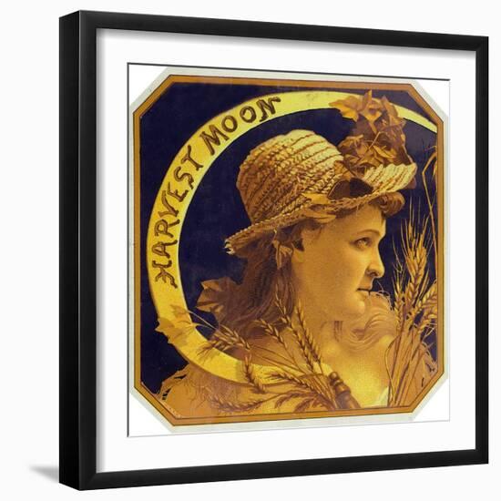 Harvest Moon Brand Cigar Box Label-Lantern Press-Framed Art Print