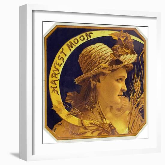Harvest Moon Brand Cigar Box Label-Lantern Press-Framed Art Print