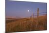 Harvest Moon Down the Road, Gleichen, Alberta, Canada-null-Mounted Photographic Print