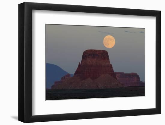 Harvest Moon over Tower Butte, Glen Canyon National Recreation Area, Page, Arizona-Michel Hersen-Framed Photographic Print