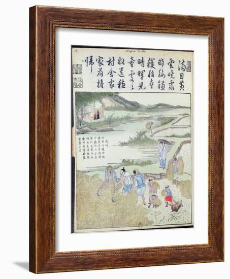 Harvest, the Rice Culture in China-null-Framed Giclee Print