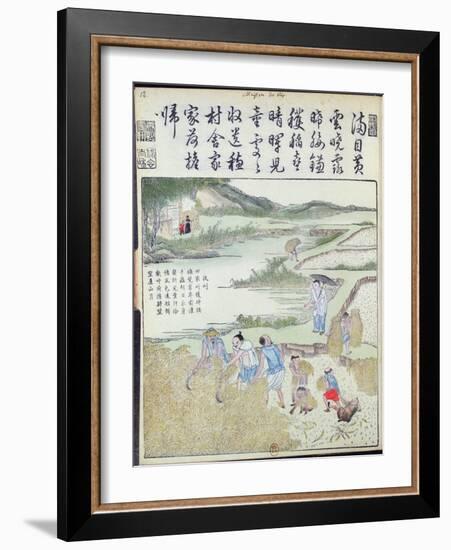 Harvest, the Rice Culture in China-null-Framed Giclee Print