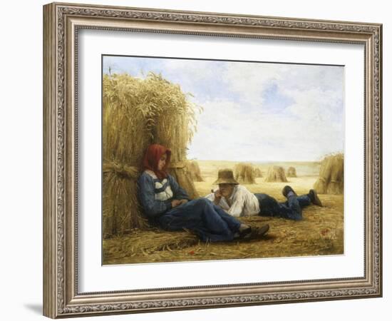 Harvest Time, 1878-Julien Dupre-Framed Giclee Print
