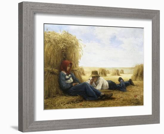 Harvest Time, 1878-Julien Dupre-Framed Giclee Print